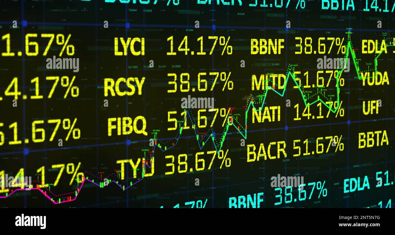 Composizione del trattamento dei dati finanziari Foto Stock