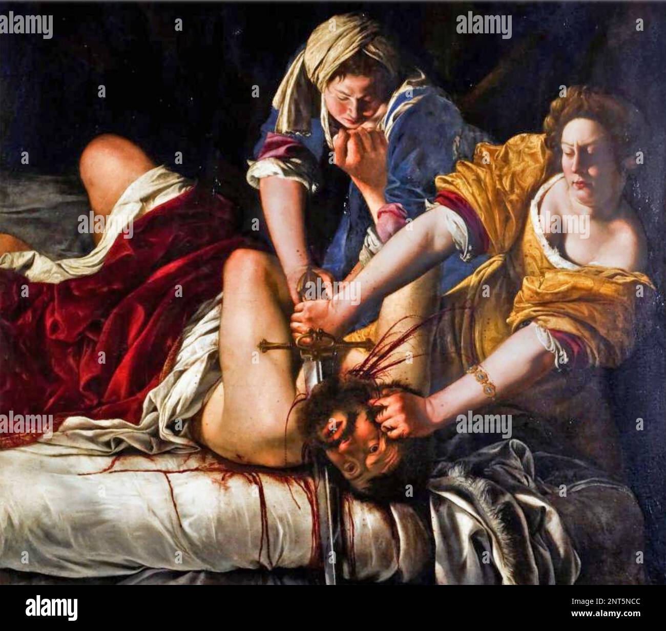 JUDITH DECAPITAZIONE DI HOLOFERNES di Caravaggio Foto Stock