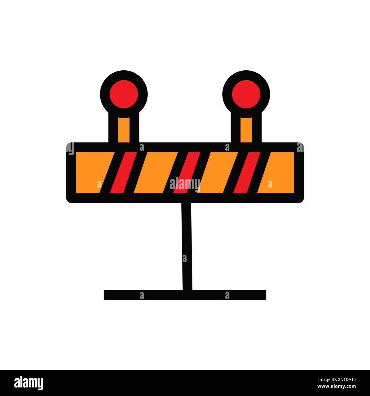 Icona della linea di segnalazione del traffico isolata su sfondo bianco. Icona sottile nera piatta sullo stile moderno. Simbolo lineare e tratto modificabile. Semplice e pi Illustrazione Vettoriale