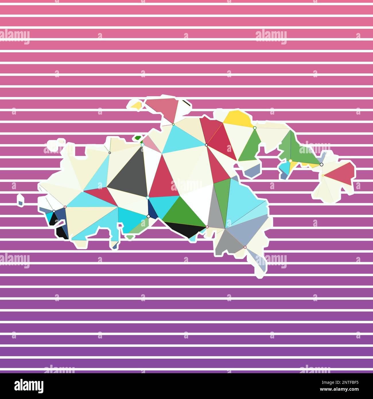 Illustrazione vettoriale di Saint John. Design Saint John su sfondo a righe sfumate. Tecnologia, Internet, rete, concetto di telecomunicazione. Illustrazione Vettoriale