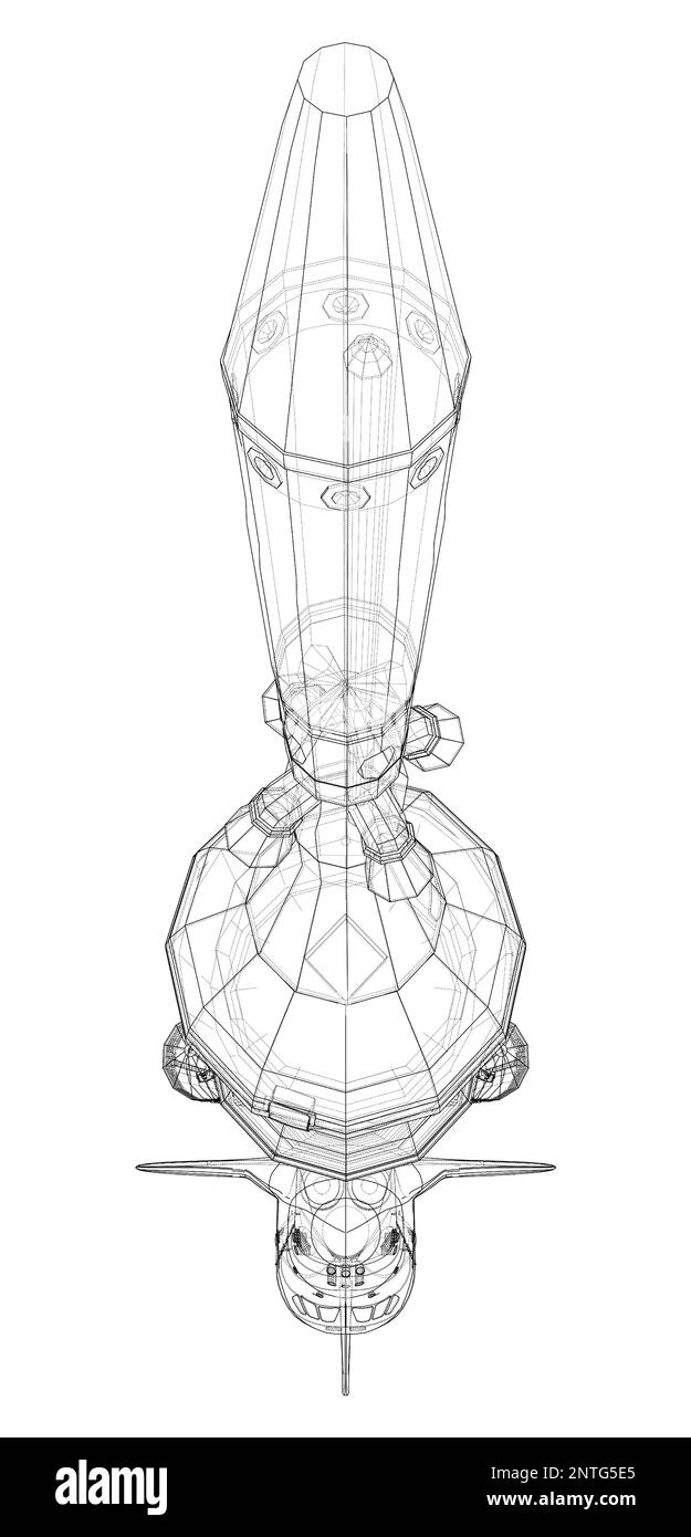 Navetta per il trasporto di razzi Foto Stock