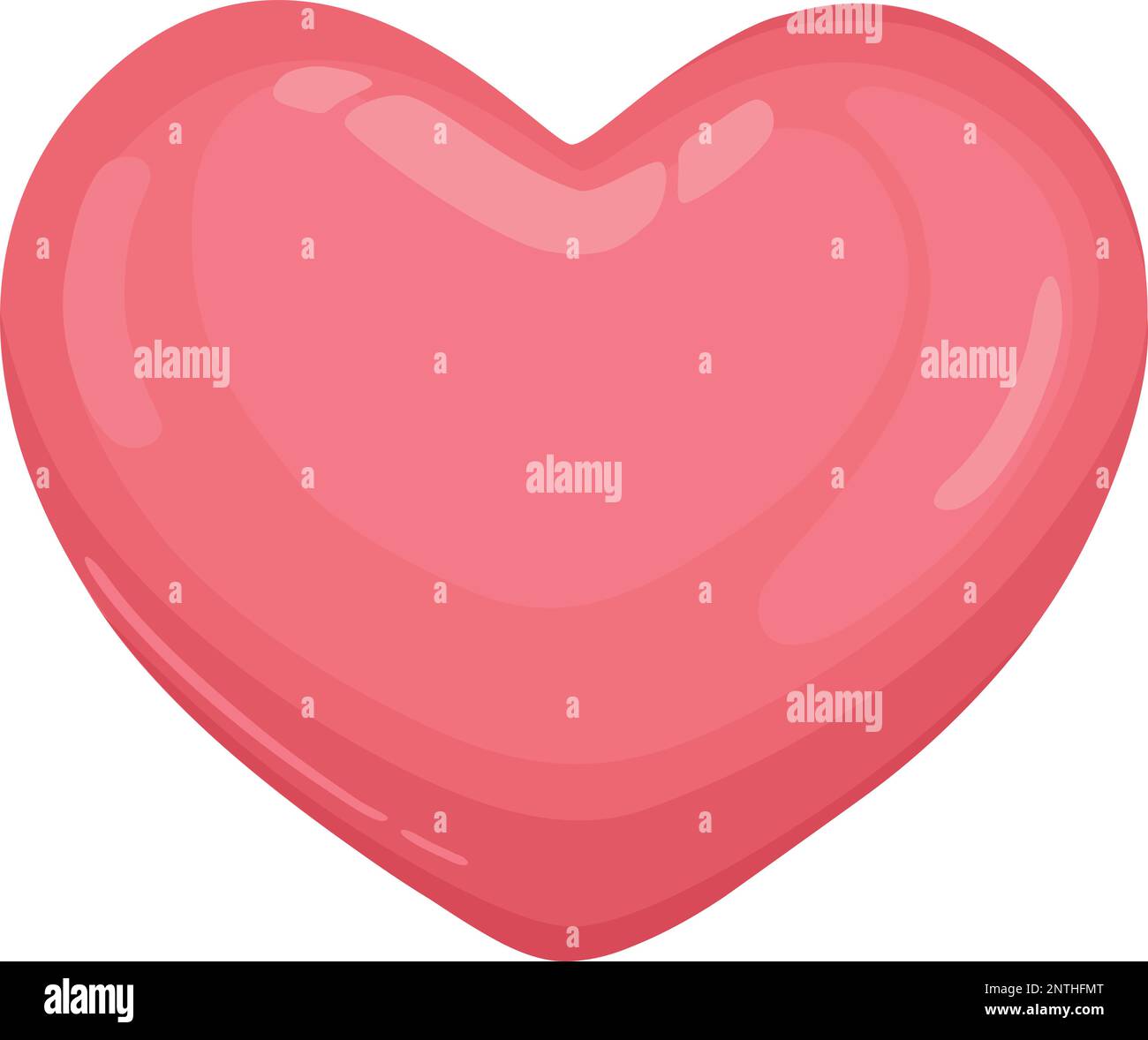 3d realistiche cartoni animati vettore oro rosso cuore icona. Simbolo del documento Illustrazione Vettoriale