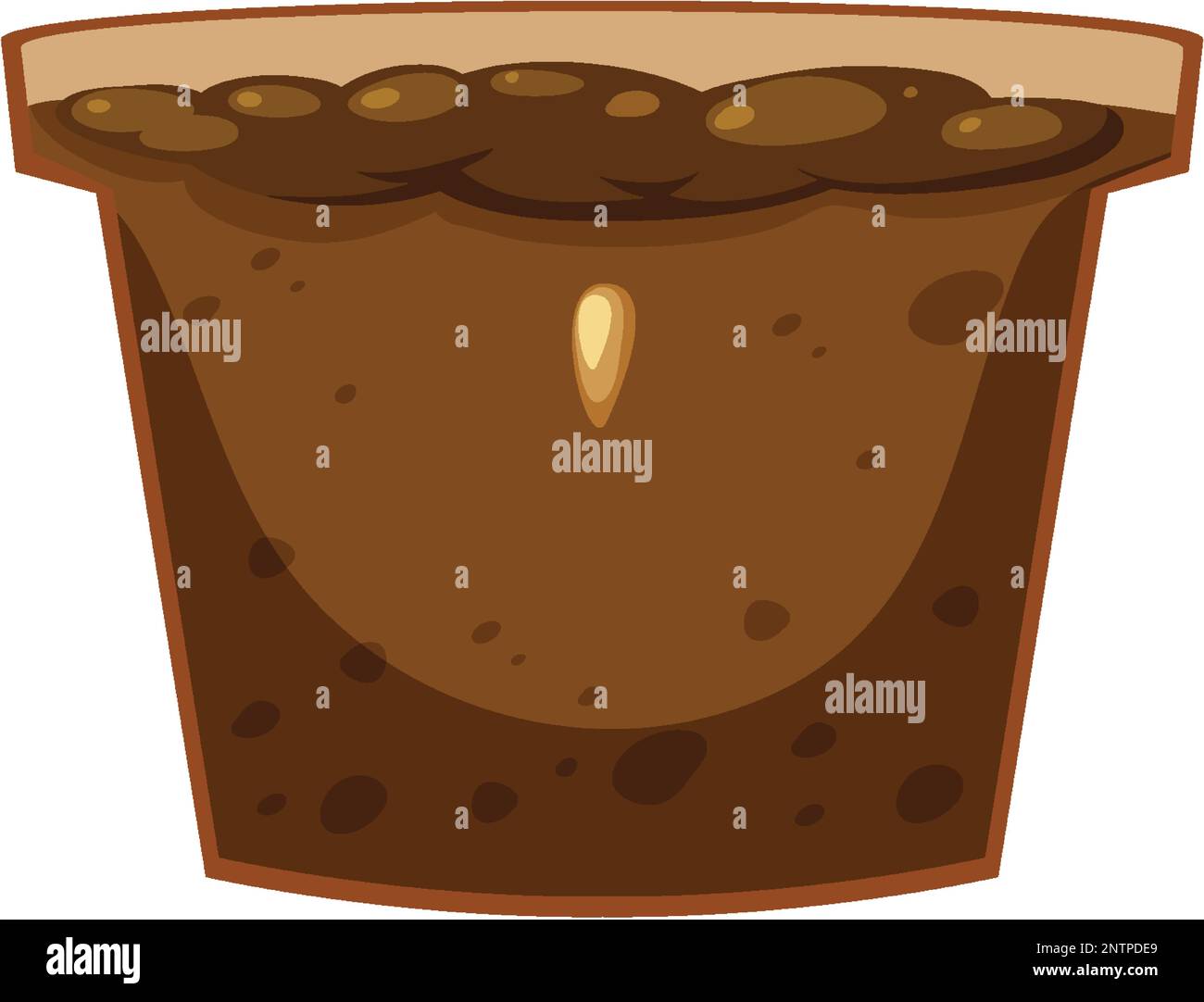 Illustrazione del concetto del processo di germinazione dei semi Illustrazione Vettoriale