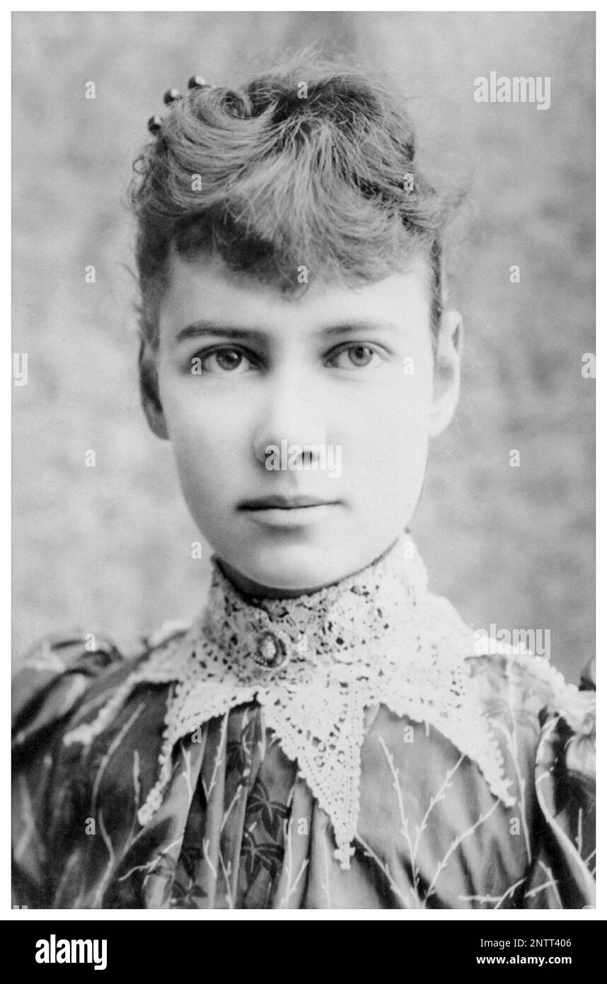 Nellie Bly (Elizabeth Cochran Seaman) (1864-1922), giornalista americano, ritratto di HJ Myers, circa 1890 Foto Stock