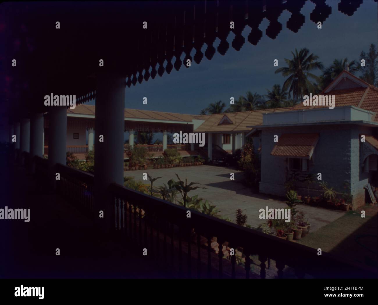 Vecchia casa con nuovo decor, Kerala, India Foto Stock
