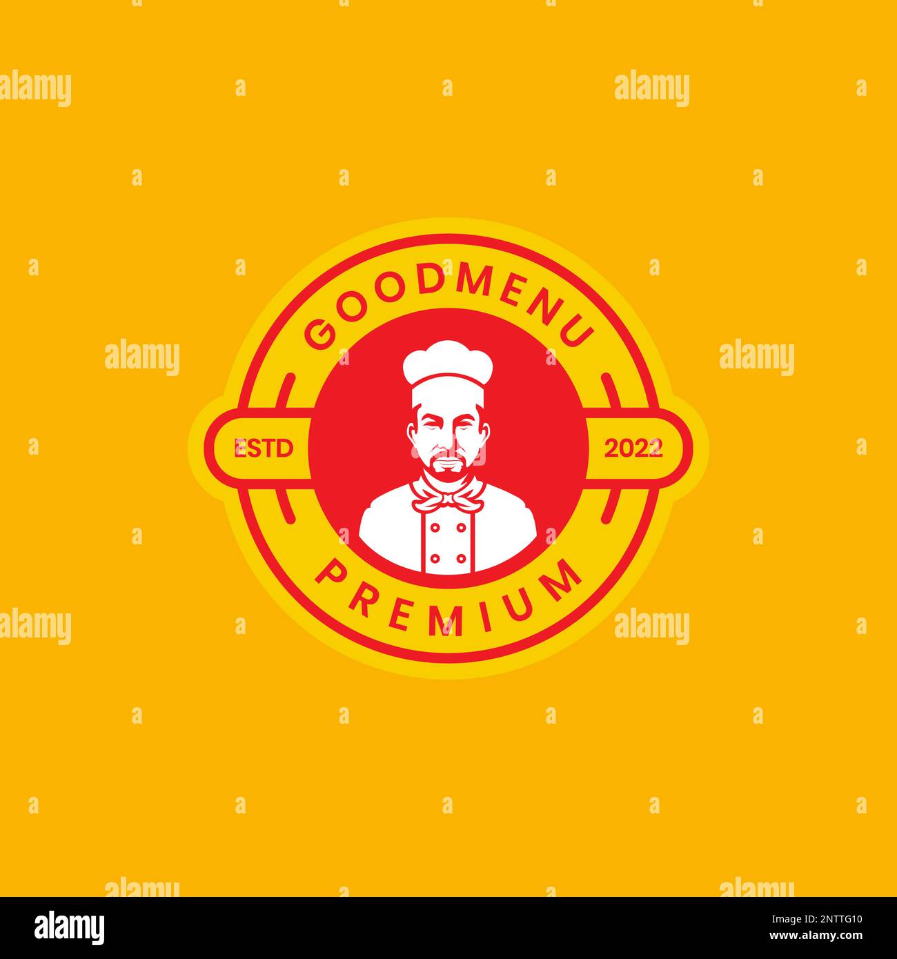 arte illustrazione controllare master vecchio uomo baffi mascotte cartoon cerchio badge logo disegno vettore Illustrazione Vettoriale