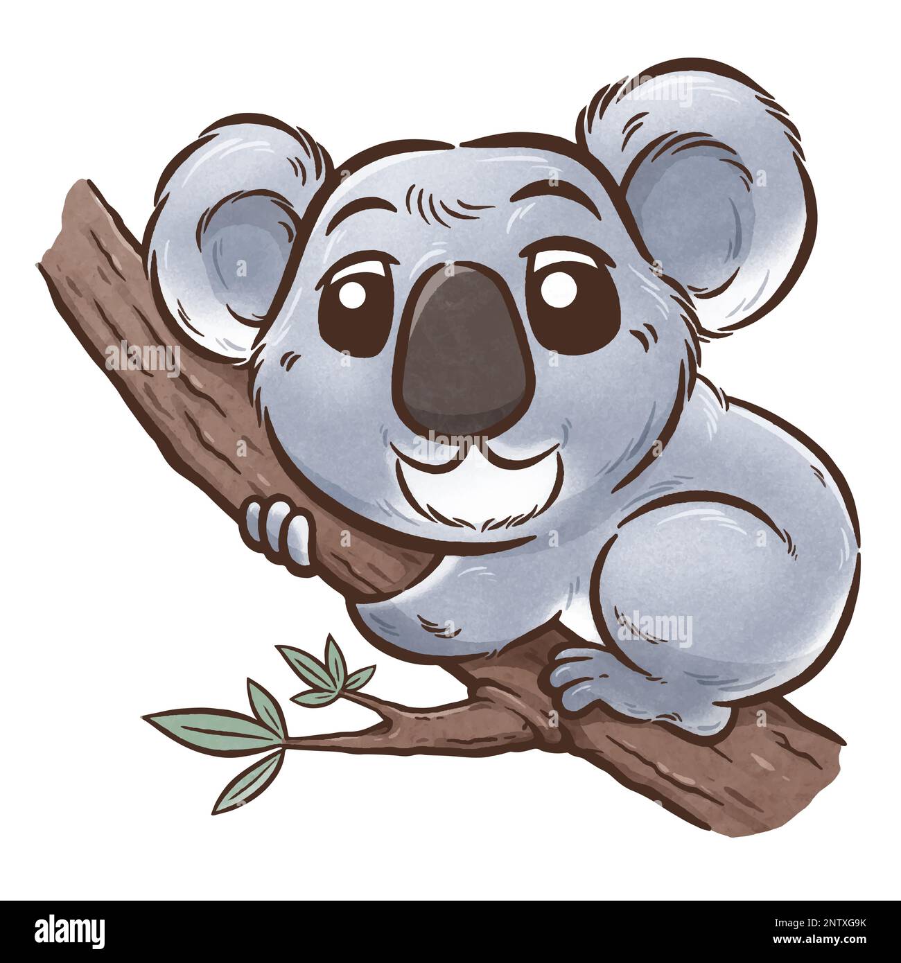 Illustrazione Vettoriale di Cartoon Koala Bear Illustrazione Vettoriale