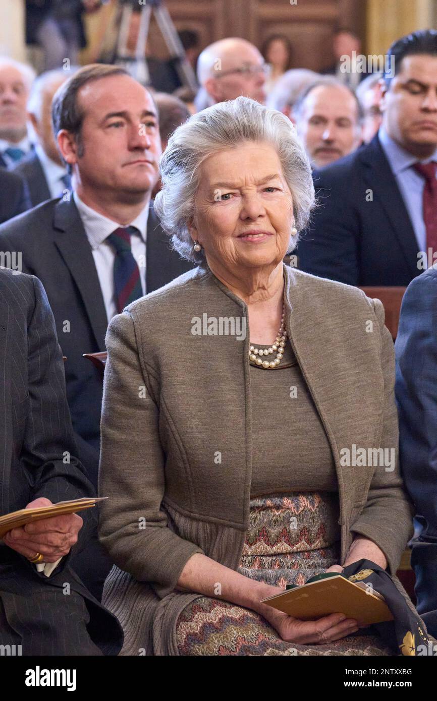 Madrid, Madrid, Spagna. 28th Feb, 2023. Principessa Anna, Duchessa di Calabria partecipa alla presentazione del 'Digital Portal of Hispanic History' al Palazzo reale il 28 febbraio 2023 a Madrid, Spagna (Credit Image: © Jack Abuin/ZUMA Press Wire) SOLO PER USO EDITORIALE! Non per USO commerciale! Credit: ZUMA Press, Inc./Alamy Live News Foto Stock