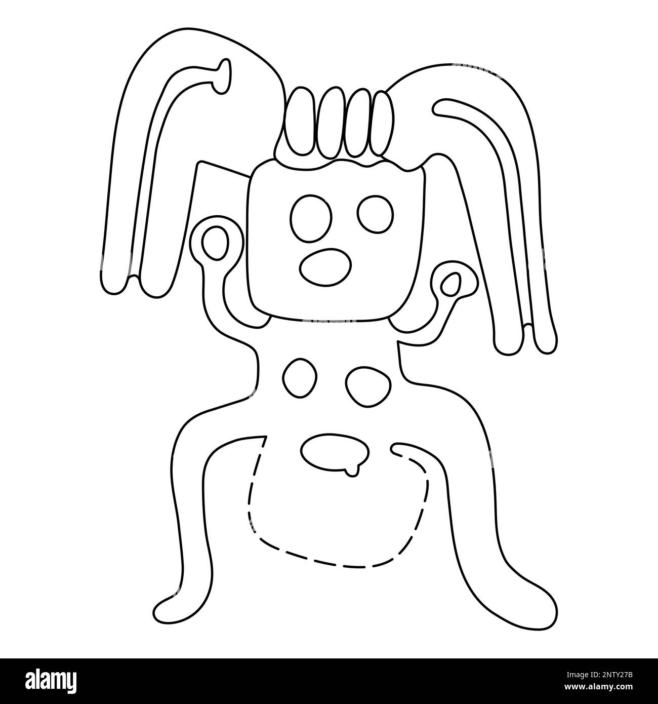 Geoglifo dell'umanoide dal deserto di Nazca, Perù, Sud America Illustrazione Vettoriale