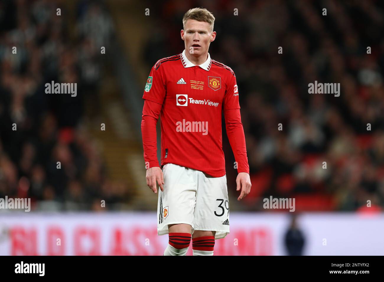 Scott McTominay del Manchester United - Manchester United contro Newcastle United, Carabao Cup Final, Wembley Stadium, Londra, Regno Unito - 26th febbraio 2023 solo per uso editoriale - si applicano le restrizioni DataCo Foto Stock