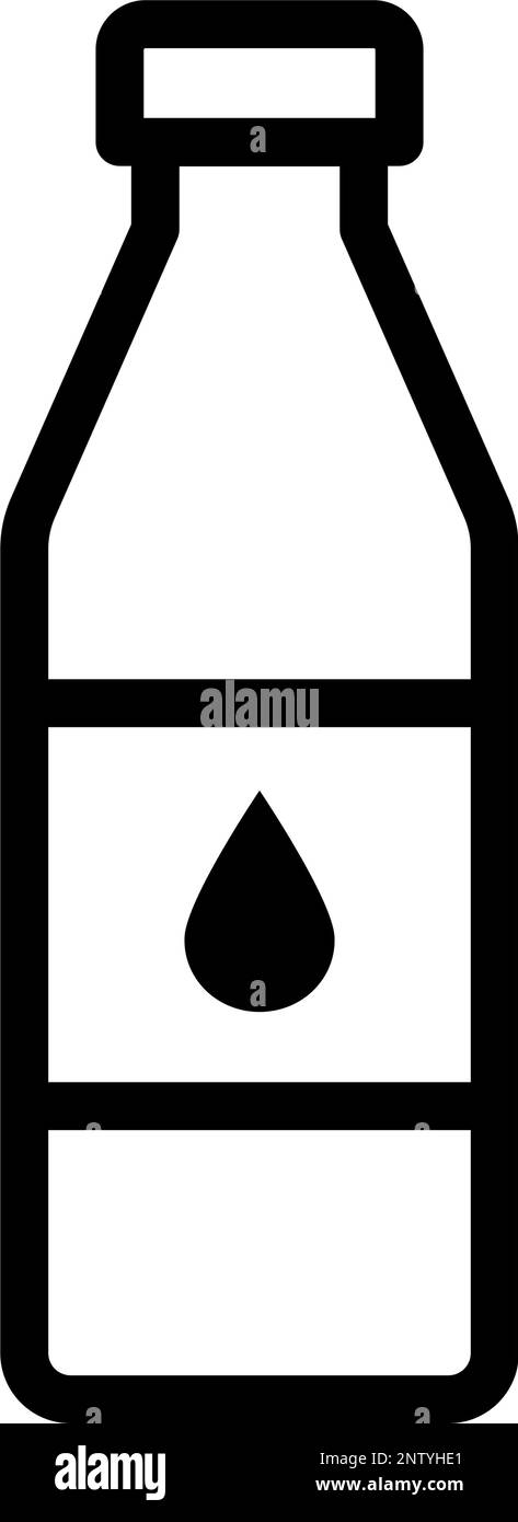 Semplice bottiglia di plastica per bevande icona. Vettore modificabile. Illustrazione Vettoriale