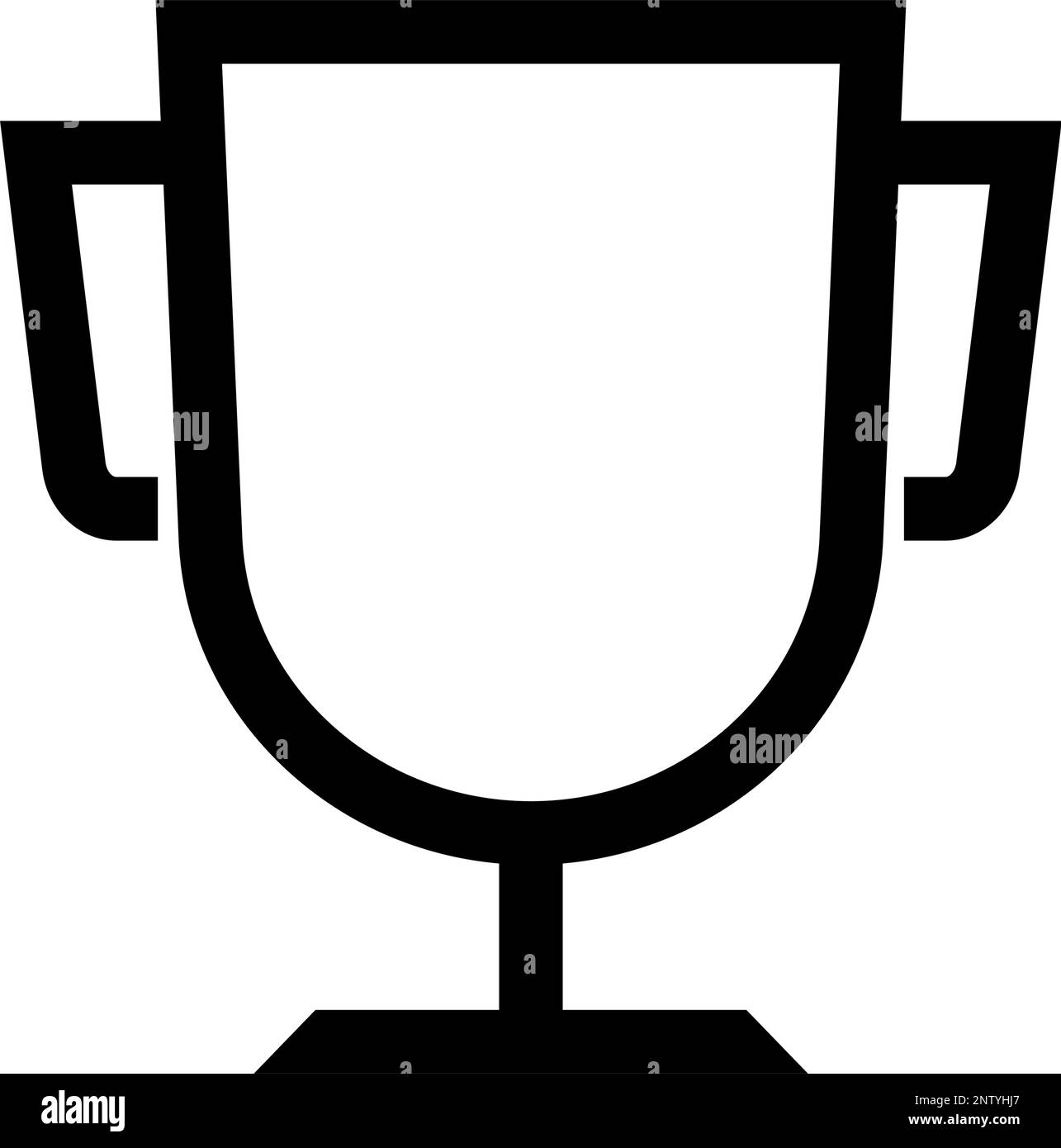 Semplice coppa dei trofei. Premio. Vettore modificabile. Illustrazione Vettoriale