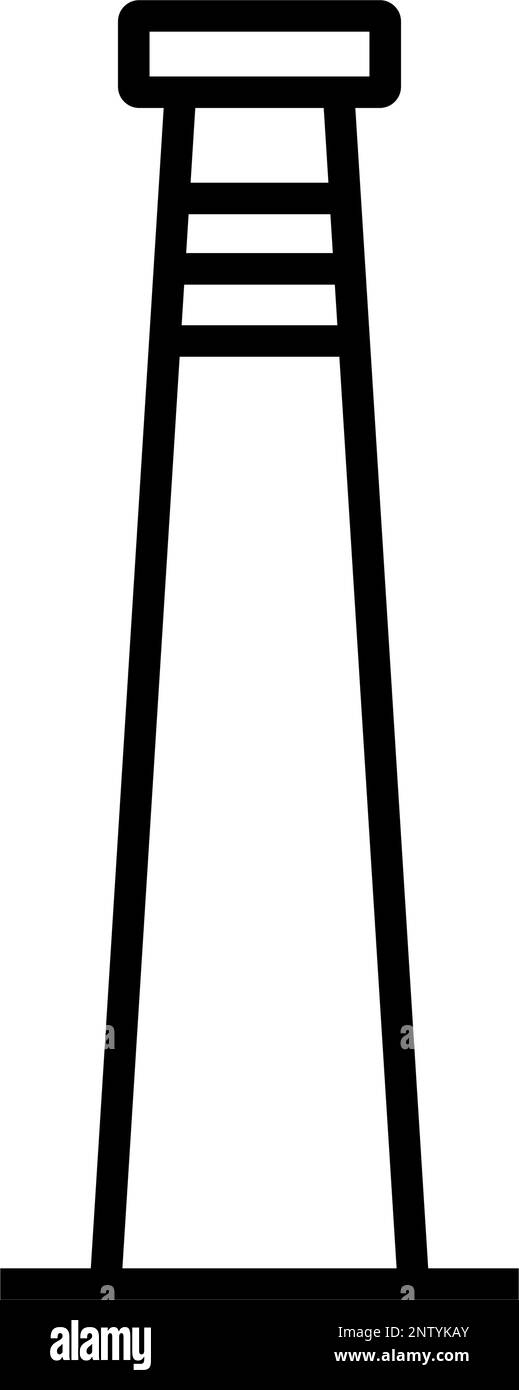 Icona di un camino semplice. Camino di scarico. Vettore modificabile. Illustrazione Vettoriale