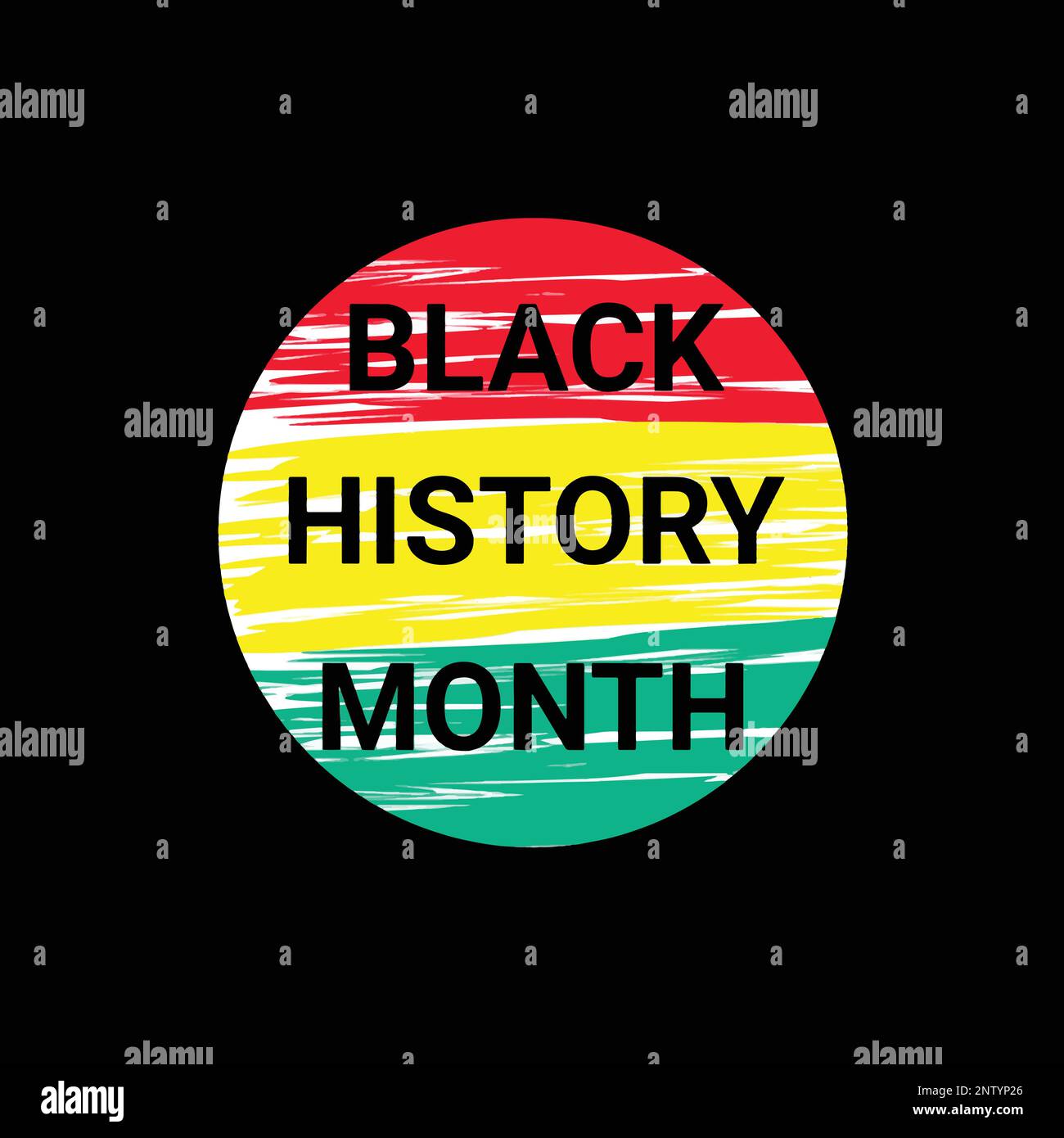 Black History Month Celebrate Text Vector Illustration. Modello per sfondo, banner, scheda, poster. Illustrazione Vettoriale