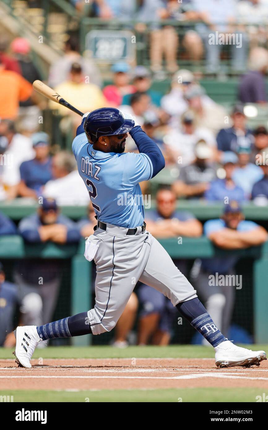 Sarasota FL USA; durante una partita di allenamento primaverile della MLB all'ed Smith Stadium. I raggi battono gli Orioles 14-2. (Kim Hukari/immagine dello sport) Foto Stock