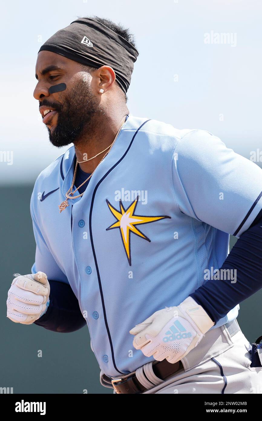 Sarasota FL USA; durante una partita di allenamento primaverile della MLB all'ed Smith Stadium. I raggi battono gli Orioles 14-2. (Kim Hukari/immagine dello sport) Foto Stock