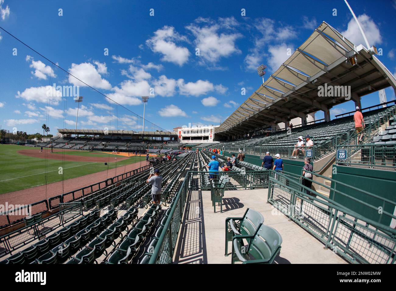 Sarasota FL USA; Una visione generale del campo prima di una partita di allenamento primaverile della MLB tra i Baltimore Orioles e i Tampa Bay Rays a ed Smith sta Foto Stock