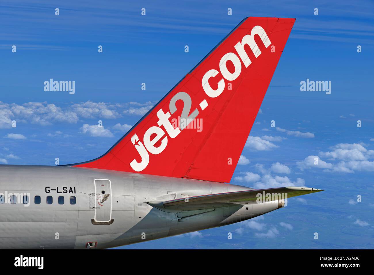 Jet2.Com aeromobili pinna di coda. Foto Stock