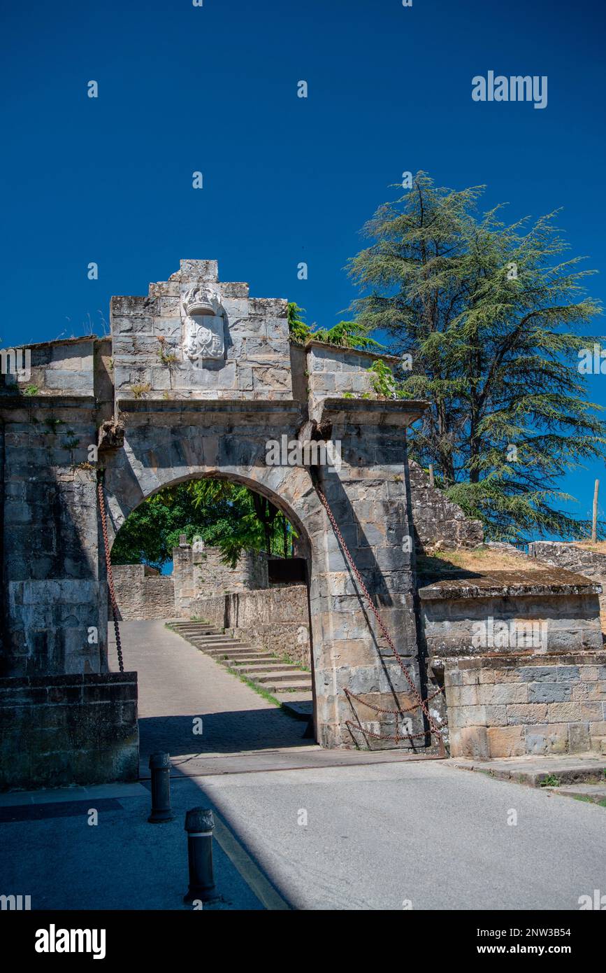 Il Frankentor, l'ingresso a Pamplona per i pellegrini di St. James Way provenienti da nord Foto Stock