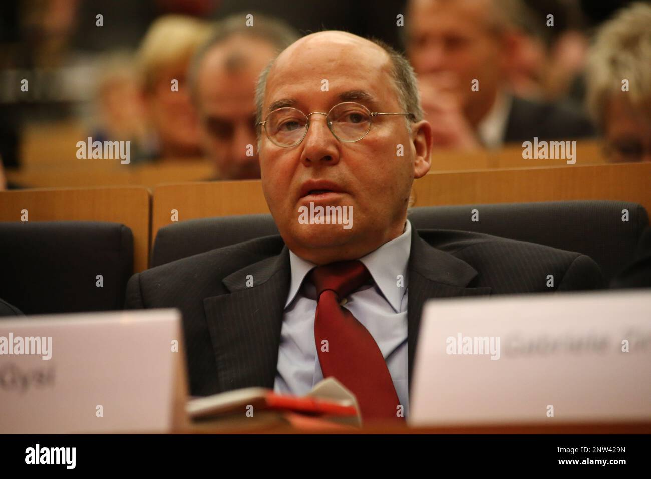 Gregor Gysi auf dem Parteitag der LINKEN 2014 ad Amburgo Foto Stock