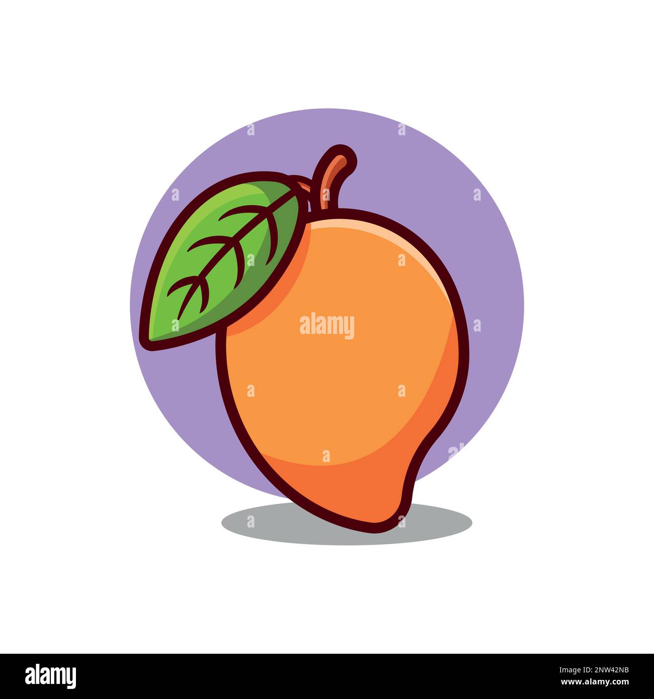 Illustrazione vettoriale cartoon Mango Fruit . Illustrazione Vettoriale