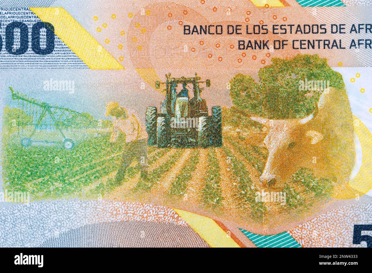 Scena agricola da Stati centrafricani denaro - 500 franchi Foto Stock