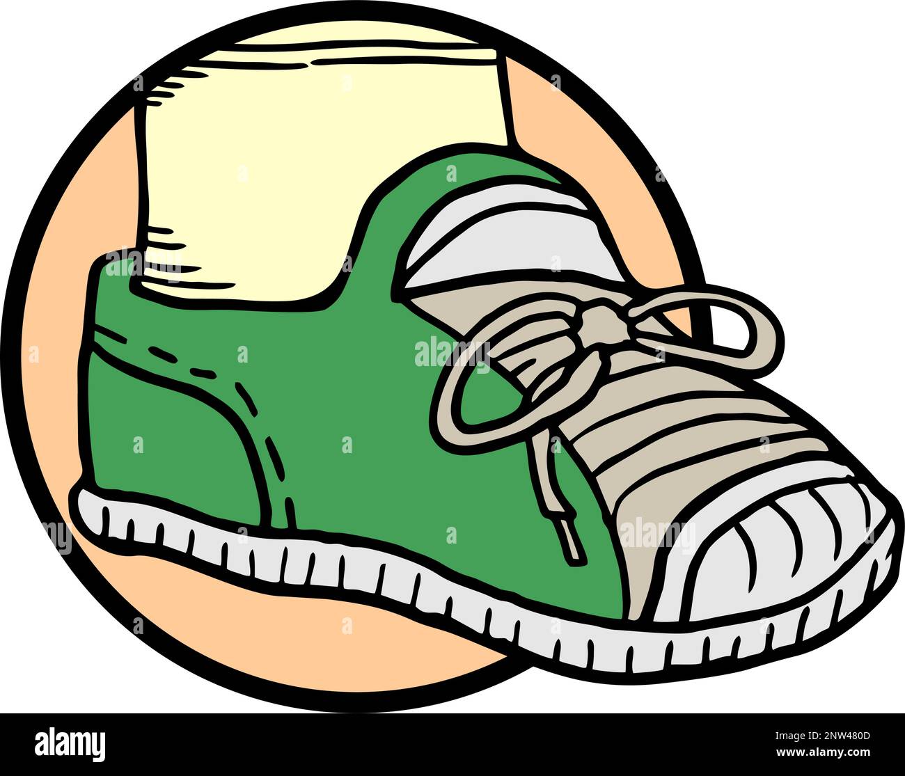 disegno di scarpe verde Illustrazione Vettoriale