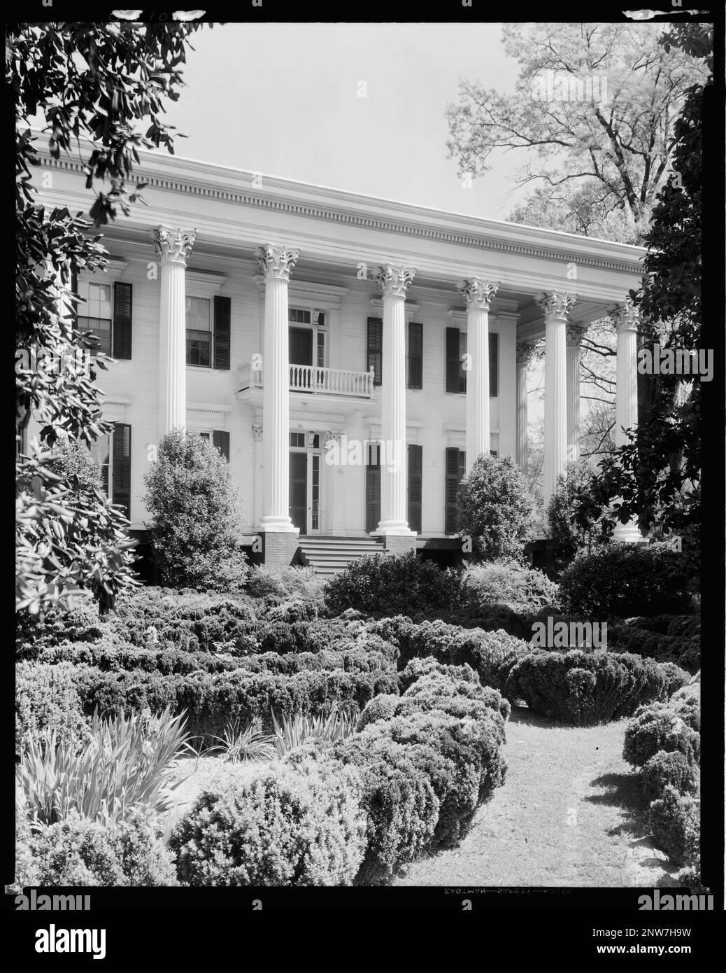Hill White Bradshaw House, Atene, Clarke County, Georgia. Carnegie Survey of the Architecture of the South. Stati Uniti, Georgia, Clarke County, Atene, Case, Portici, portici, giardini, colonne. Foto Stock