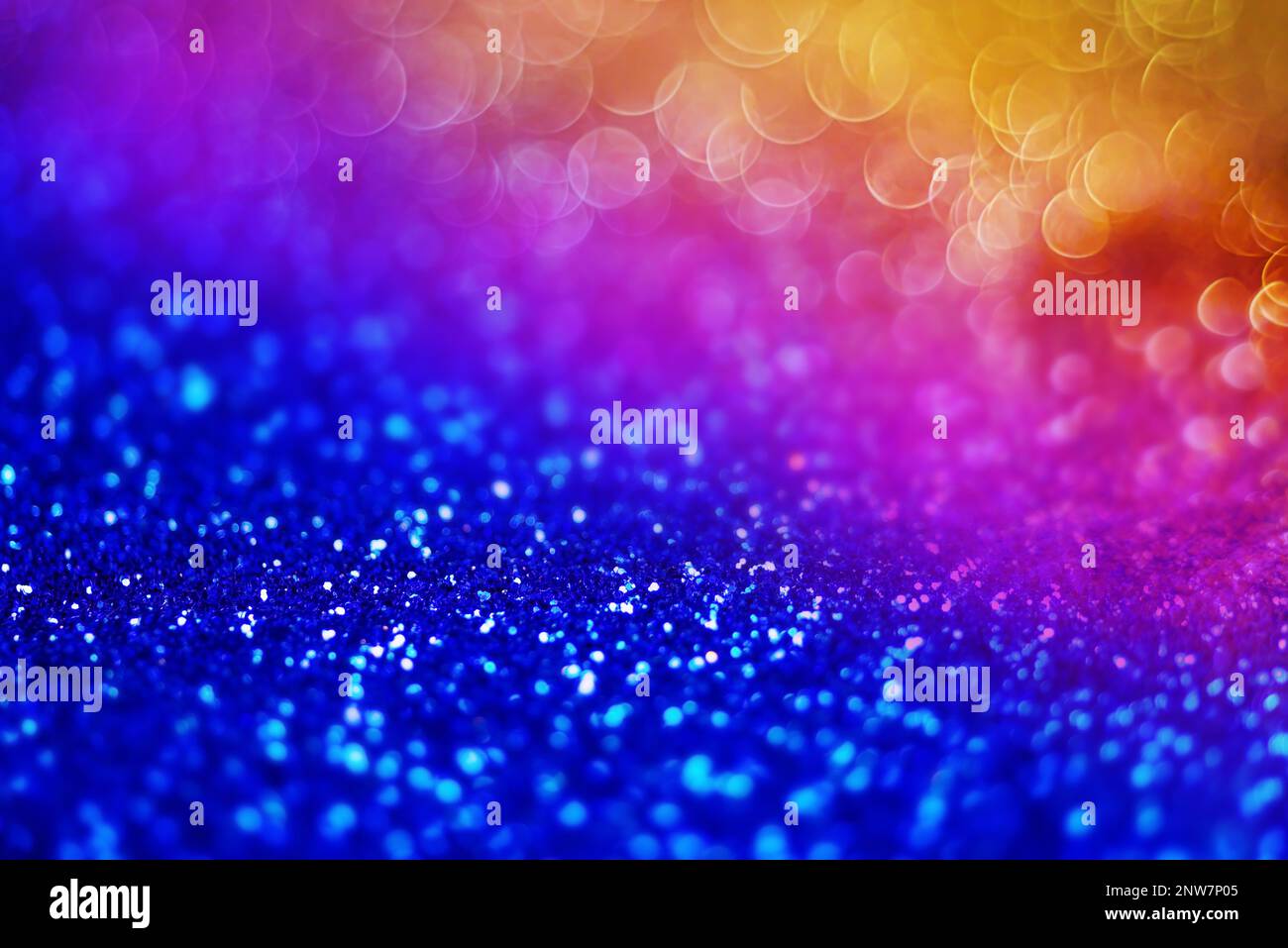 Glitter light astratto pieno colore bokeh luce di natale sfondo sfocato Foto Stock