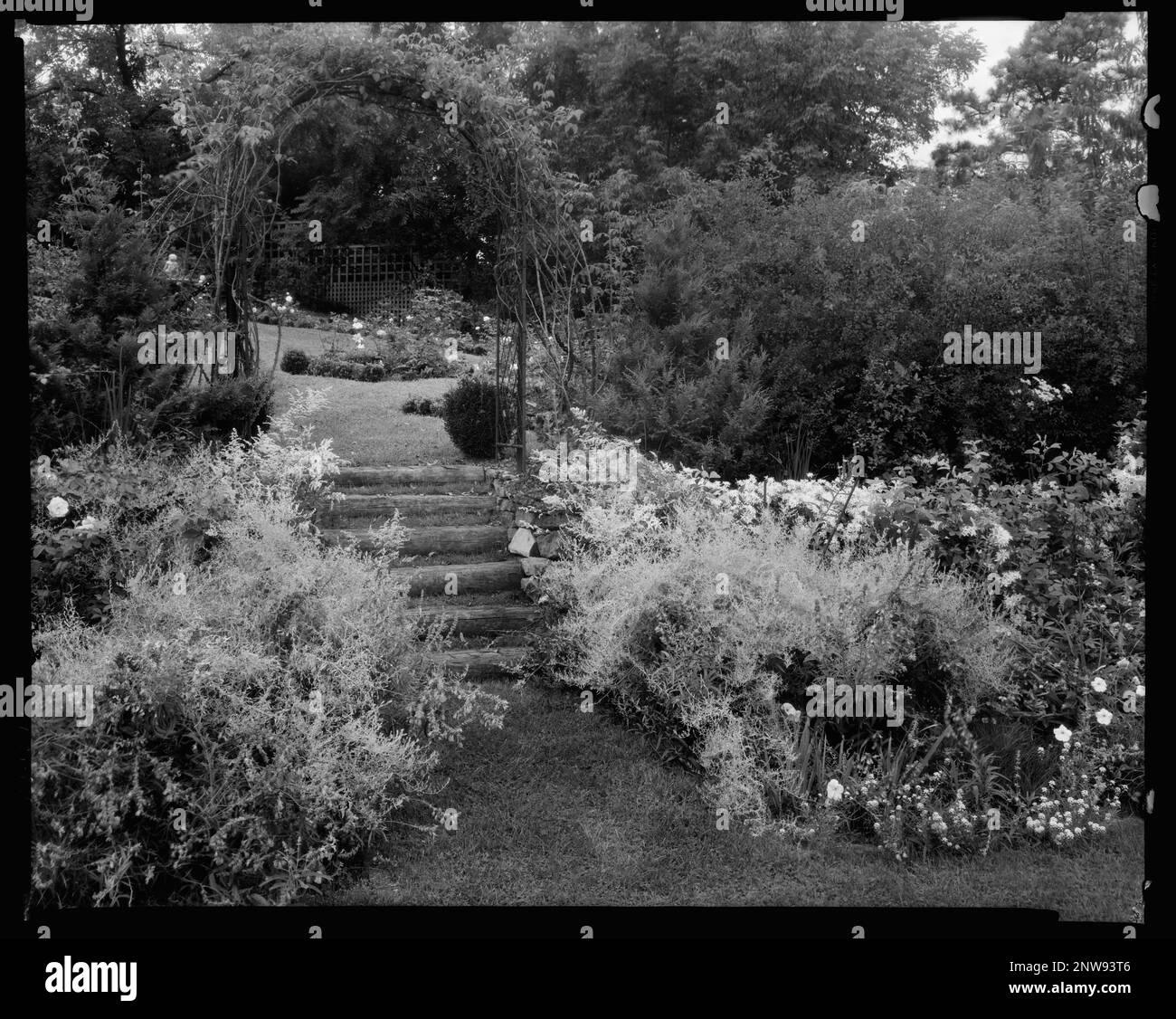 Gibbs Hill Garden, Staunton, Augusta County, Virginia. Carnegie Survey of the Architecture of the South. Stati Uniti Virginia Augusta County Staunton, giardini. Foto Stock