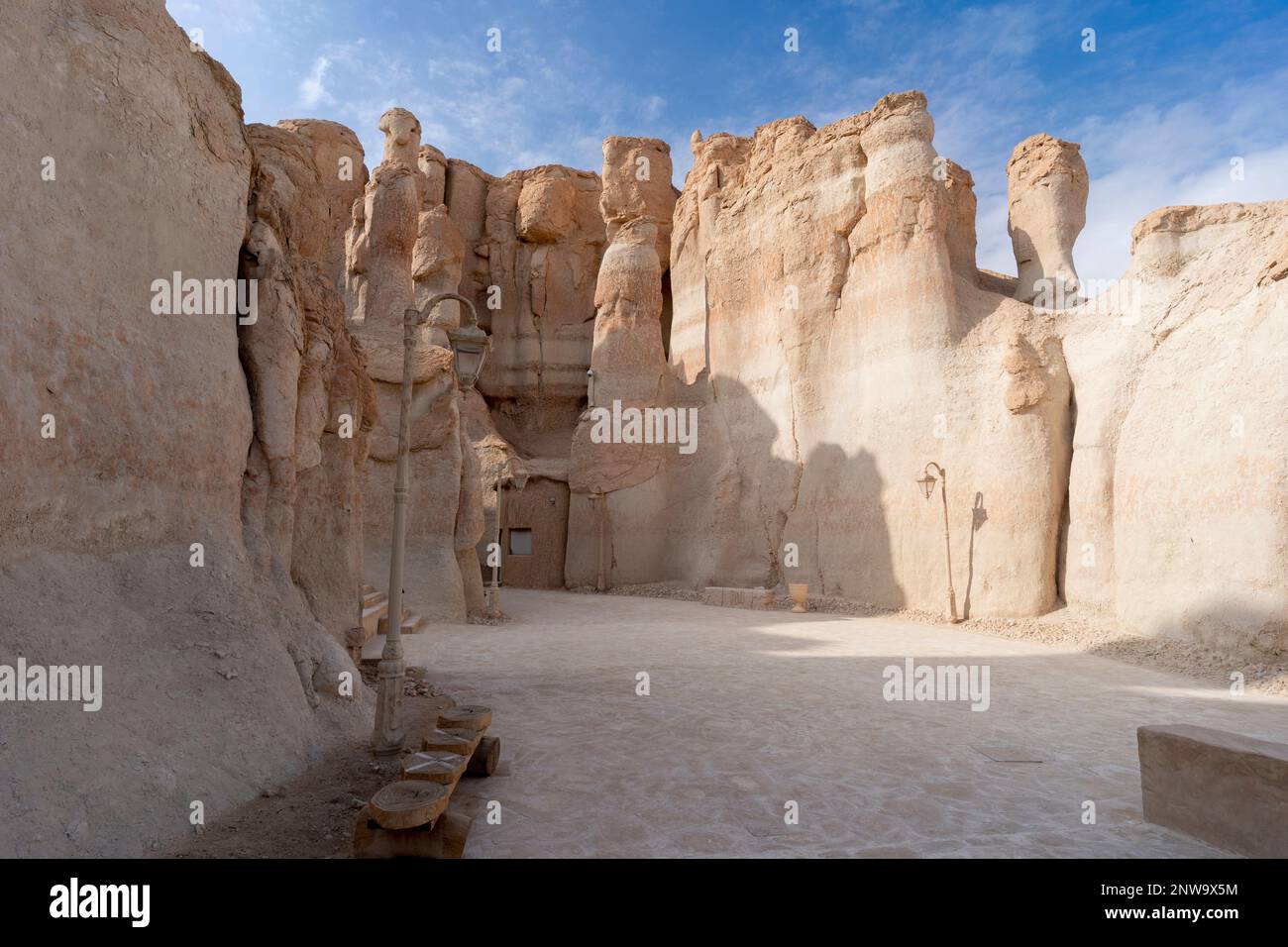 Al Qarah Mountain, luogo bello e storico per visitare e fare un trekking, Arabia Saudita, 19 gennaio 2022. (Foto CTK/Ondrej Zaruba) Foto Stock