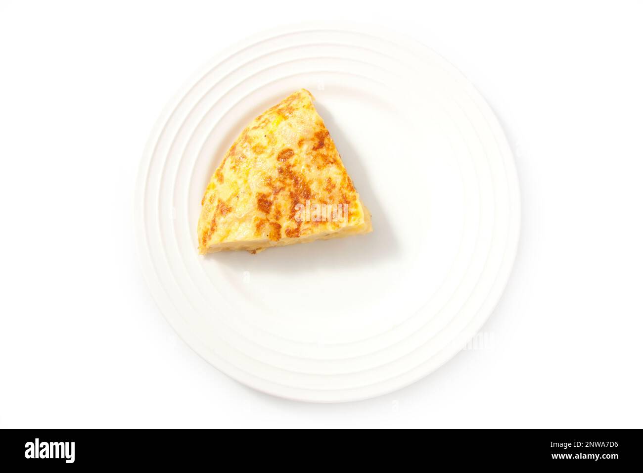 Tortilla española. Omelette spagnola con patate e cipolla. Foto Stock