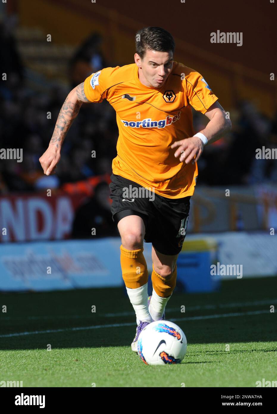 Adam Hammill di Wolverhampton Wanderers Barclays Premier League -Wolverhampton Wanderers contro Swansea 22/10/2011 Foto Stock