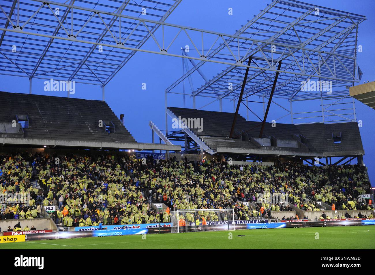 Nuovo stand in costruzione a Molineux - Wolverhampton Wanderers / Sunderland 03/12/2011 Foto Stock