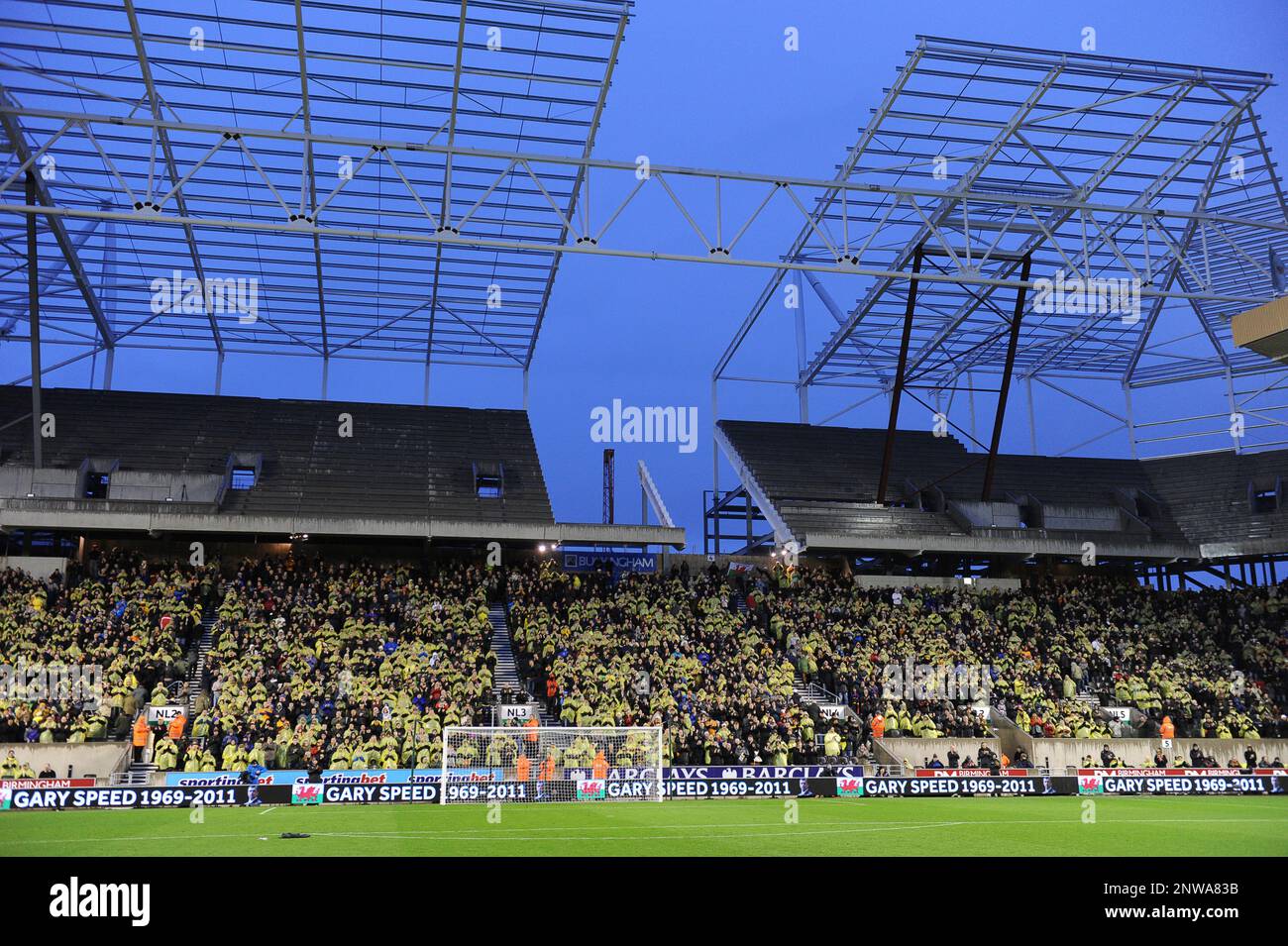 Nuovo stand in costruzione a Molineux - Wolverhampton Wanderers / Sunderland 03/12/2011 Foto Stock