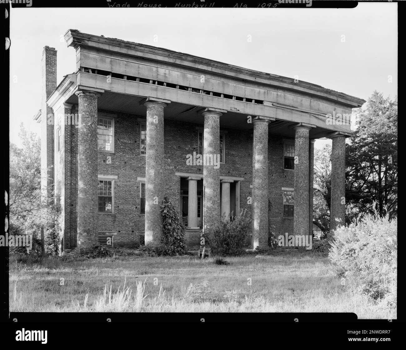 Wade House, Huntsville vic., Madison County, Alabama. Carnegie Survey of the Architecture of the South. Stati Uniti, Alabama, Madison County, Huntsville vic, Columns. Foto Stock