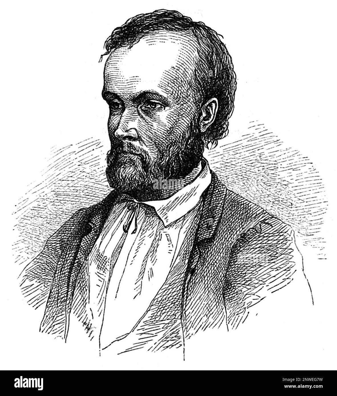 Aleksis Kivi, Aleksis Kivi (1834 – 1872) autore finlandese Foto Stock