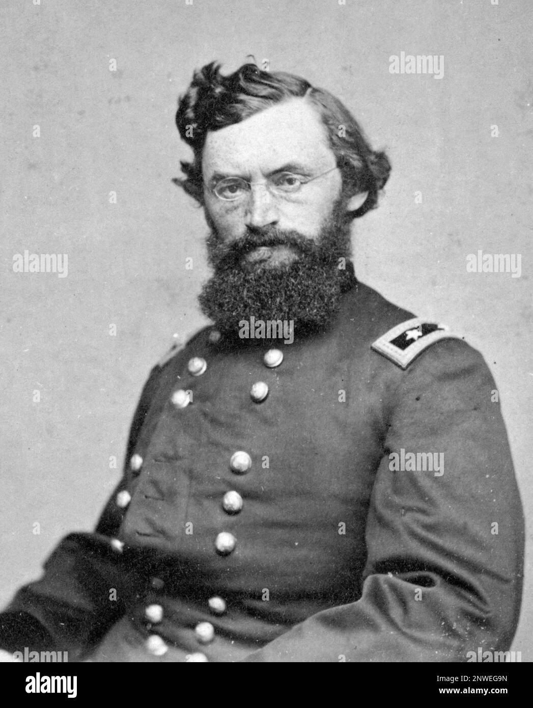 Generale maggiore Carl Schurz in uniforme, Carl Schurz (1829 – 1906) rivoluzionario tedesco e statista americano Foto Stock