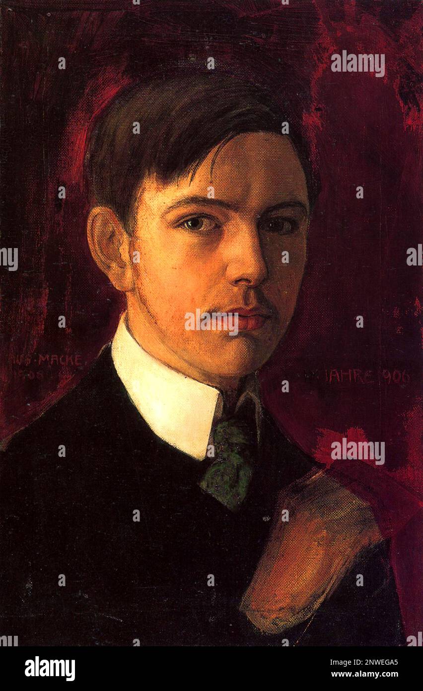 August Macke, August Robert Ludwig Macke (1887 – 1914) pittore espressionista tedesco. Foto Stock