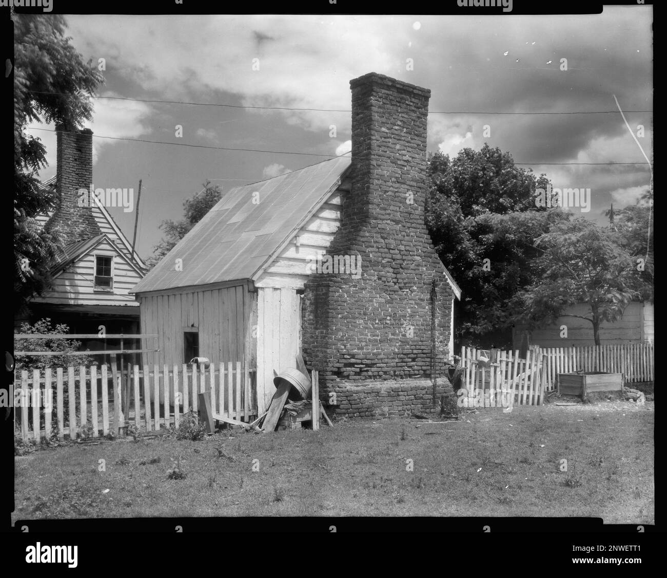 Wilmington, Contea di Westmoreland, Virginia. Carnegie Survey of the Architecture of the South. Stati Uniti Virginia Westmoreland County, Chimneys, annessi. Foto Stock