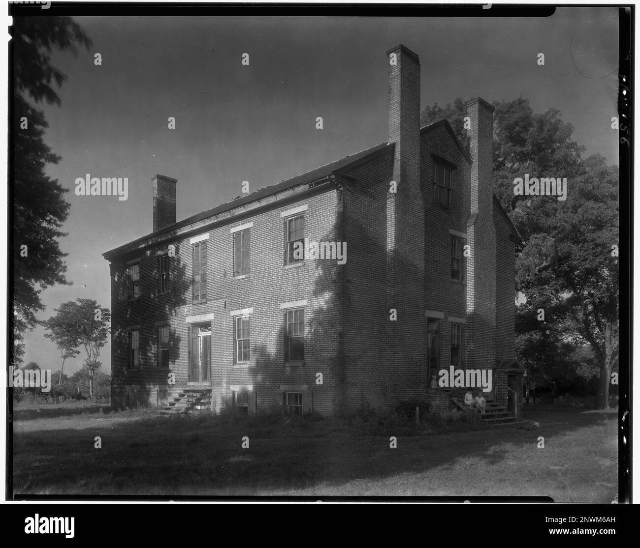 Cobbs Hall, Northampton County, Virginia. Carnegie Survey of the Architecture of the South. Stati Uniti Virginia Northampton County, Chimneys, Houses. Foto Stock