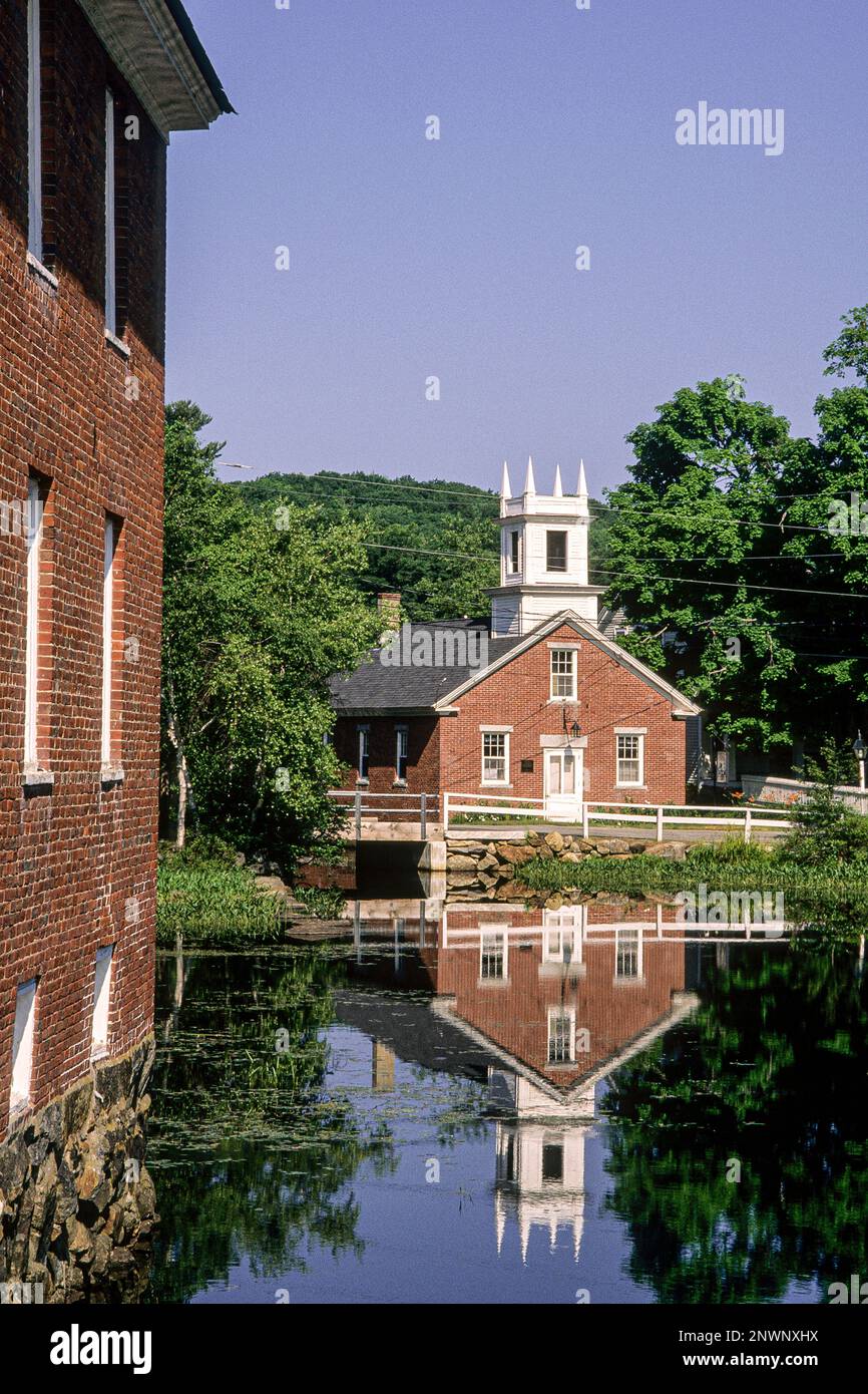 Harrisville, New Hampshire - vecchi mulini e case Foto Stock