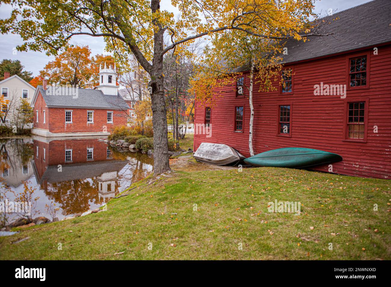 Harrisville, New Hampshire - vecchi mulini e case Foto Stock