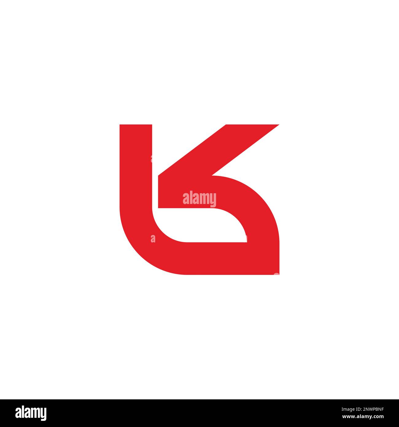 lettera bk semplice linea geometrica chiaro logo vettore Illustrazione Vettoriale