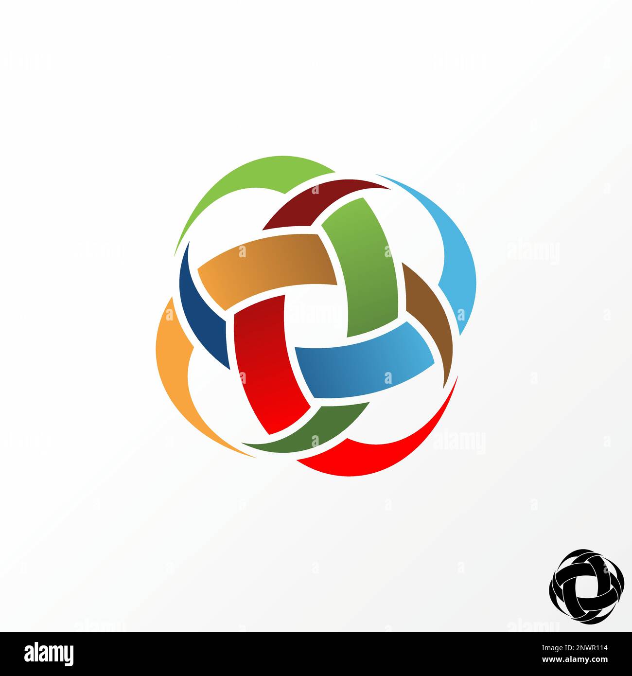 Unico taglio triangolo quadrangolare intorno come motivo o corpo umano immagine grafica icona logo design astratto concetto vettore stock comunità o calligrafia Illustrazione Vettoriale