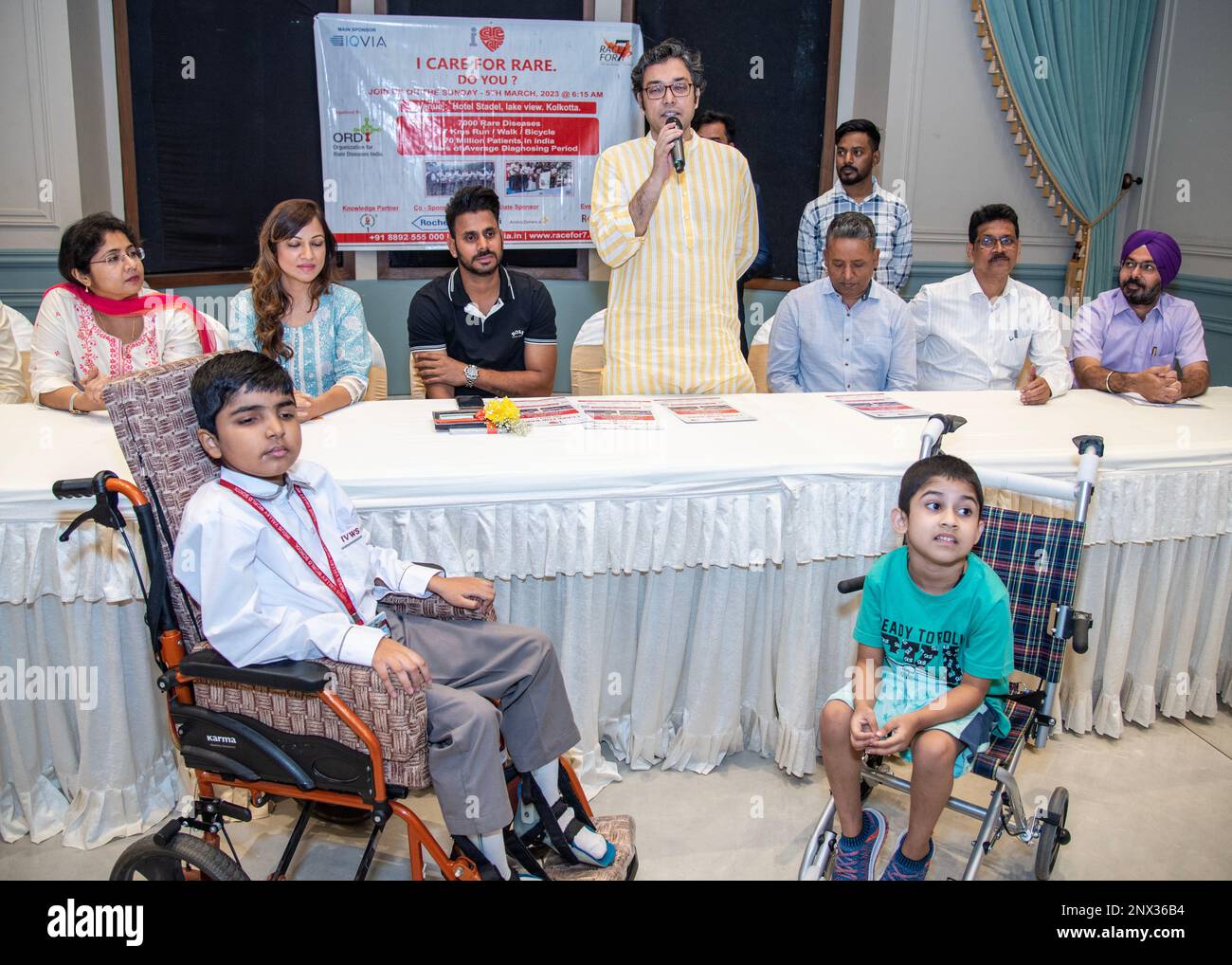 Kolkata, Bengala Occidentale, India. 1st Mar, 2023. Diversi momenti del programma della conferenza stampa DI ORDI (Organizzazione per le malattie Rare India) per il suo prossimo evento di sensibilizzazione sulle malattie Rare presso RCGC (Royal Calcutta Golf Club) (Credit Image: © Amlan Biswas/Pacific Press via ZUMA Press Wire) SOLO PER USO EDITORIALE! Non per USO commerciale! Foto Stock