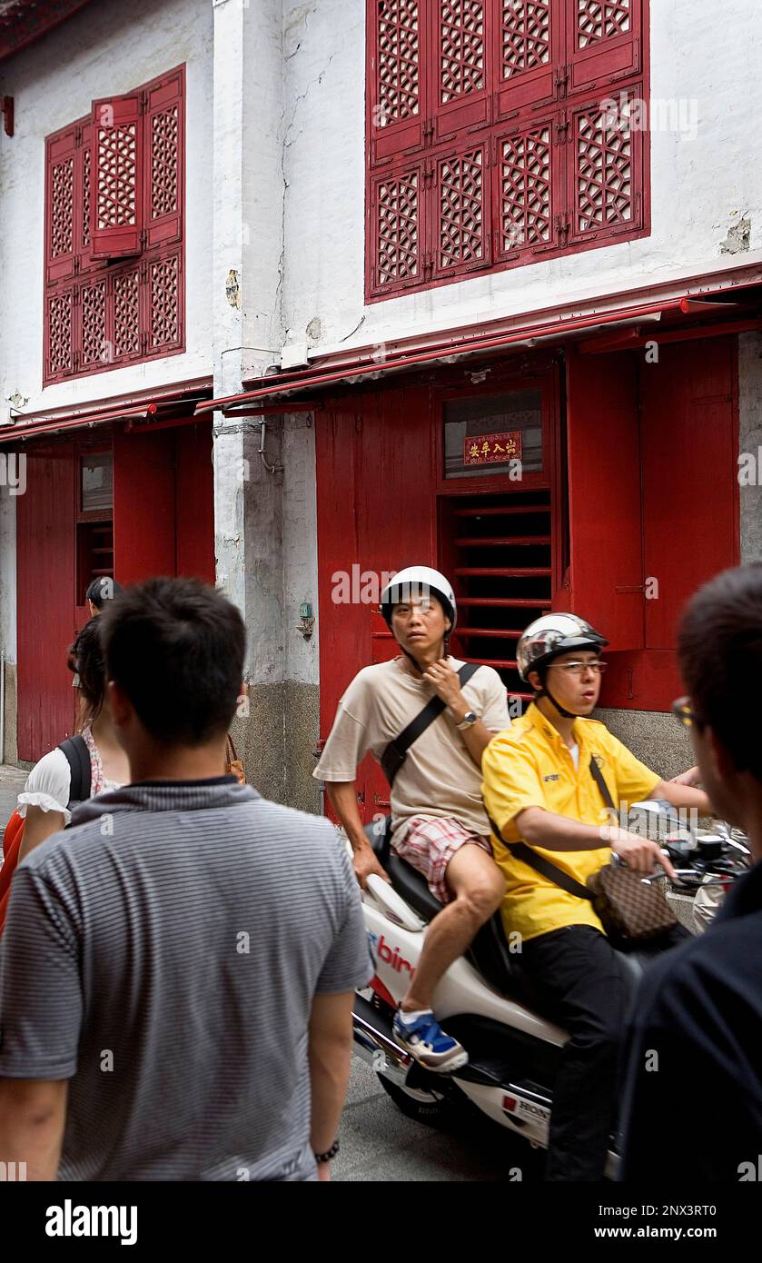 Rua da Felicidade,Macao,Cina Foto Stock