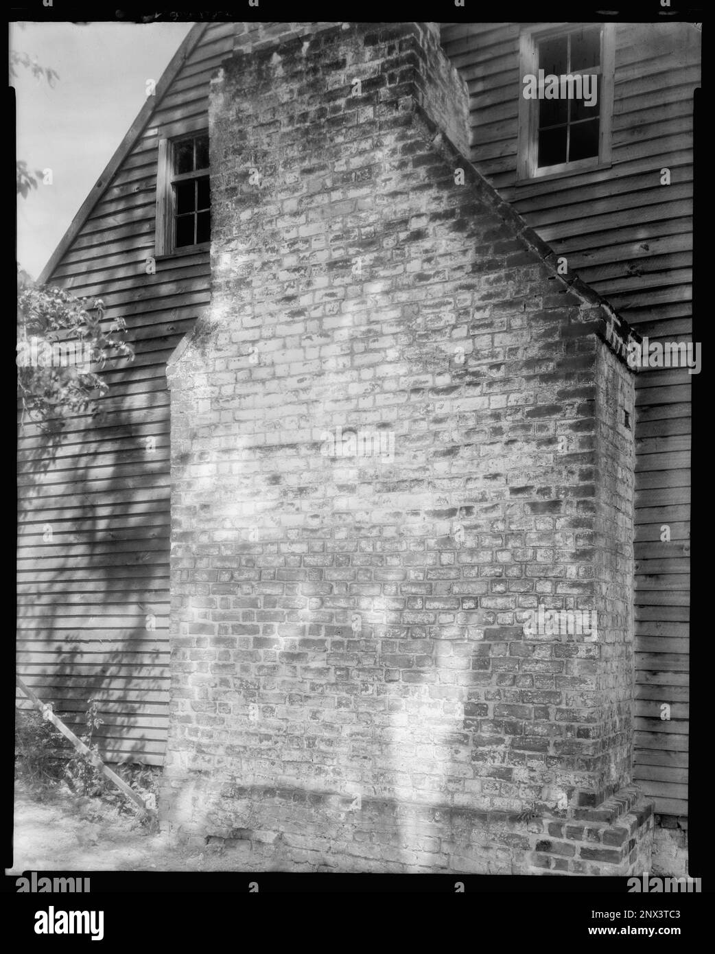 Haley Farm, Contea di Spotsilvania, Virginia. Carnegie Survey of the Architecture of the South. Stati Uniti Virginia Spotsilvania County, Chimneys, mattoni. Foto Stock