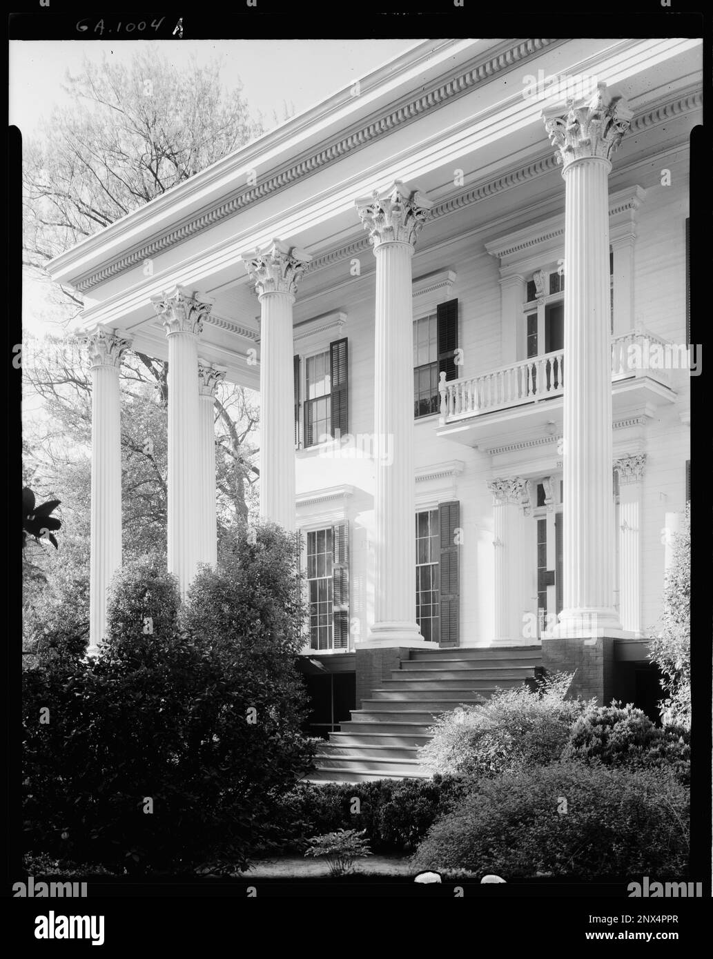 Hill White Bradshaw House, Atene, Clarke County, Georgia. Carnegie Survey of the Architecture of the South. Stati Uniti, Georgia, Clarke County, Atene, Case, Colonne, portici, portici, balconi. Foto Stock
