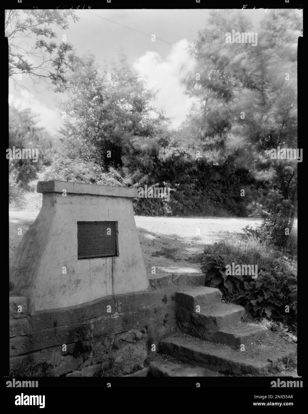 Gunnery Spring, sito storico, Fredericksburg, Virginia. Carnegie Survey of the Architecture of the South. Stati Uniti Virginia Fredericksburg, marcatori storici. Foto Stock